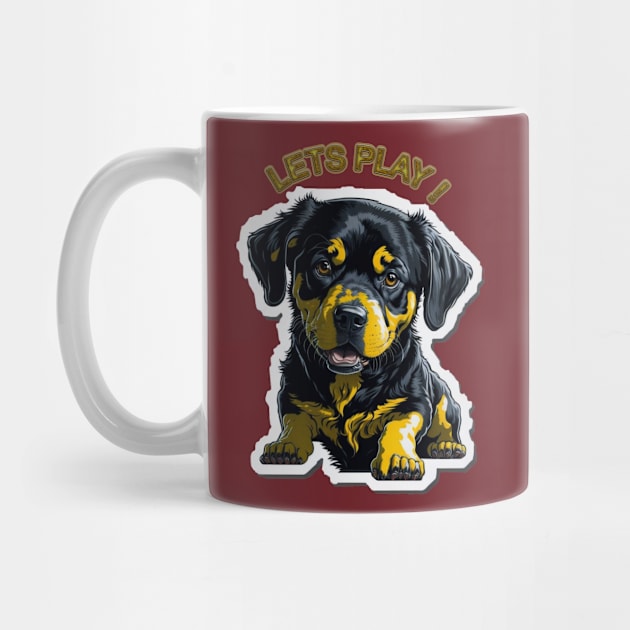 CUTE PUPPY LETS PLAY by HTA DESIGNS